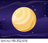 Pluto Planet. Sun System. Universe. Vector.. Pluto planet. Dwarf planet in Kuiper belt, ring of bodies beyond Neptune. Largest and second most massive dwarf planet in Solar System. Outer space, galaxy and earth. Sun system. Universe. Vector. Стоковая иллюстрация, агентство Ingram Publishing / Фотобанк Лори