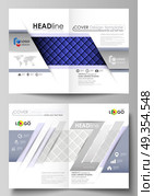 Business templates for bi fold brochure, flyer. Cover design template, abstract vector layout in A4 size. Shiny fabric, rippled texture, white and blue color silk, colorful vintage style background.. Business templates for bi fold brochure, magazine, flyer, booklet or annual report. Cover design template, easy editable vector, abstract flat layout in A4 size. Shiny fabric, rippled texture, white and blue color silk, colorful vintage style background. Стоковая иллюстрация, агентство Ingram Publishing / Фотобанк Лори