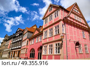 Quedlinburg city facades in Harz Germany. Quedlinburg city facades in Harz of Saxony Anhalt Germany. Стоковое фото, агентство Ingram Publishing / Фотобанк Лори