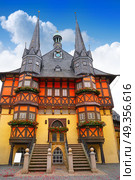 Wernigerode Rathaus Stadt city hall Harz Germany. Wernigerode Rathaus Stadt city hall in Harz Germany. Стоковое фото, агентство Ingram Publishing / Фотобанк Лори