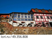 Nordhausen downtown facades in Harz Thuringia of Germany. Nordhausen downtown facades Thuringia Germany. Стоковое фото, агентство Ingram Publishing / Фотобанк Лори