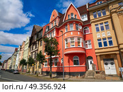 Nordhausen downtown facades Thuringia Germany. Nordhausen downtown facades in Harz Thuringia of Germany. Стоковое фото, агентство Ingram Publishing / Фотобанк Лори