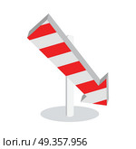 Direction Arrow Icon Sign Symbol Isolated on White. Direction arrow icon isolated on white background. New level at something. Going in the following stage at achieving something new. Choosing the right way. Moving forward. Vector illustration. Стоковая иллюстрация, агентство Ingram Publishing / Фотобанк Лори