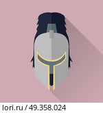 Helmet Headpiece Isolated. Medieval Armour.. Helmet headpiece isolated. Shield for game. Medieval armour. Weapon symbol icon. War concept. For computer games, mobile appliances. Part of series of game objects in flat design. Vector illustration. Стоковая иллюстрация, агентство Ingram Publishing / Фотобанк Лори