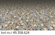 Financial illustration. Vast expanse of scattered blurred new banknotes Of Japan. Japanese paper notes in perspective. Economy, business and inflation. Blurry wallpaper or background. Стоковая иллюстрация, иллюстратор GAlexS / Фотобанк Лори