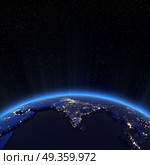 India city lights at night 3d rendering. India city lights at night. Elements of this image furnished by NASA 3d rendering. India city lights at night 3d rendering. Стоковое фото, агентство Ingram Publishing / Фотобанк Лори