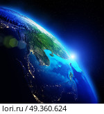 Planet night map 3d rendering. Planet night map. Elements of this image furnished by NASA 3d rendering. Planet night map 3d rendering. Стоковое фото, агентство Ingram Publishing / Фотобанк Лори