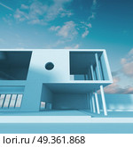 Business building structure 3d rendering. Cottage. Building design and model my own 3d rendering. Business building structure 3d rendering. Стоковое фото, агентство Ingram Publishing / Фотобанк Лори