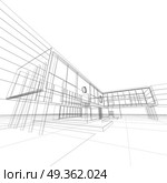 Blueprint on white 3d rendering. Blueprint on white. My design and 3d rendering model. Blueprint on white 3d rendering. Стоковое фото, агентство Ingram Publishing / Фотобанк Лори