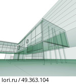 Green blueprint on white 3d rendering. Green blueprint on white. Building design and 3d rendering model my own. Green blueprint on white 3d rendering. Стоковое фото, агентство Ingram Publishing / Фотобанк Лори