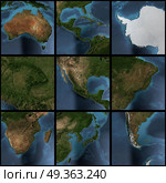 Around the World 3d rendering. Around the World. 3d rendering landscape, shadows, transparent water. Earth map courtesy NASA. Around the World 3d rendering. Стоковое фото, агентство Ingram Publishing / Фотобанк Лори