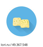 Cheese with mold vector icon in flat style. Roquefort, dorblu, gorgonzola, danablu cheese. French delicate. Illustration for culinary app, diet infogpaphics, diary production ad. Isolated on white. Moldy Cheese Flat Style Vector Icon  . Moldy Cheese Flat Style Vector Icon  . Стоковая иллюстрация, агентство Ingram Publishing / Фотобанк Лори