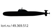 Military submarine vector illustration isolated on white background. Army forces and navy underwater warship. Deep dive mechanism. For military concepts, infographics, app icons, web design. Submarine Vector Illustration in Flat Design. Стоковая иллюстрация, агентство Ingram Publishing / Фотобанк Лори