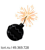Fireworks icon isolated on white vector illustration. Low explosive pyrotechnic device used for entertainment purposes. Casing filled with pyrotechnic stars. Salute element for celebrations.. Set of Fireworks. Pyrotechnic Devices for Festival. Стоковая иллюстрация, агентство Ingram Publishing / Фотобанк Лори