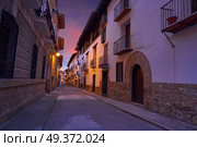 Rubielos de Mora village in Teruel Spain located on Gudar Javalambre Sierra. Стоковое фото, агентство Ingram Publishing / Фотобанк Лори