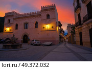 Rubielos de Mora village in Teruel Spain located on Gudar Javalambre Sierra. Стоковое фото, агентство Ingram Publishing / Фотобанк Лори