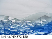 Benasque frozen reservoir Paso Nuevo in Pyrenees of Spain. Стоковое фото, агентство Ingram Publishing / Фотобанк Лори