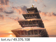 Temples of Durbar Square in Bhaktapur, Kathmandu valey, Nepal. Стоковое фото, агентство Ingram Publishing / Фотобанк Лори