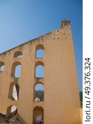 Jantar Mantar - the observatory, built in 1727-1734 gg. Rajput by Maharaja Sawai Jai Singh in which he founded shortly before the city of Jaipur. Стоковое фото, агентство Ingram Publishing / Фотобанк Лори