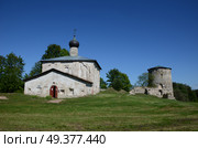Церковь Косьмы и Дамиана с Гремячей башней-г.Псков. (2024 год). Стоковое фото, фотограф Николай Соколовский / Фотобанк Лори