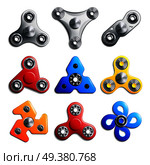 Fidget spinner set. Стоковая иллюстрация, агентство Ingram Publishing / Фотобанк Лори