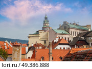 Cesky Krumlov - the city of South Bohemia Czech Republic region. Located on the Vltava River. declared a UNESCO World Heritage Site. Стоковое фото, агентство Ingram Publishing / Фотобанк Лори