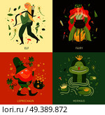 Forest fairy tale characters concept icons set flat isolated vector illustration. Forest Fairy Tale Characters Concept Icons Set. Стоковая иллюстрация, агентство Ingram Publishing / Фотобанк Лори