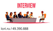 Job Interview Recruiting Background. Стоковая иллюстрация, агентство Ingram Publishing / Фотобанк Лори