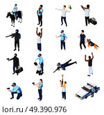 Gangs And Police Isometric Icons. Стоковая иллюстрация, агентство Ingram Publishing / Фотобанк Лори