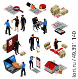 Isometric Assessor Icon Set. Стоковая иллюстрация, агентство Ingram Publishing / Фотобанк Лори