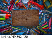 Fishing lures tackle collection for saltwater trolling and spinning angler. Стоковое фото, агентство Ingram Publishing / Фотобанк Лори