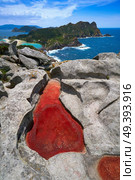 Alto do Principe high view point in Islas Cies islands of Vigo at Spain. Стоковое фото, агентство Ingram Publishing / Фотобанк Лори