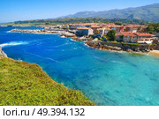 Llanes El Sablon beach in Asturias of Spain. Стоковое фото, агентство Ingram Publishing / Фотобанк Лори