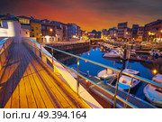 Llanes marina port sunset in Asturias of Spain. Стоковое фото, агентство Ingram Publishing / Фотобанк Лори