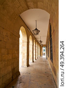 Oviedo City Town Hall arcade Ayuntamiento in Asturias of Spain. Стоковое фото, агентство Ingram Publishing / Фотобанк Лори