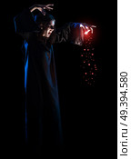 Scary witch isolated on black version. Стоковое фото, агентство Ingram Publishing / Фотобанк Лори