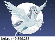 A vector illustration of a flying pegasus. Стоковая иллюстрация, агентство Ingram Publishing / Фотобанк Лори