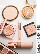 Set of luxury beautiful cosmetics for fashion make up  on white  background. Стоковое фото, агентство Ingram Publishing / Фотобанк Лори