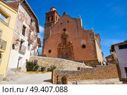 Arcos de las Salinas church in Valencia province of Spain. Стоковое фото, агентство Ingram Publishing / Фотобанк Лори