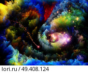 Never Worlds series. Creative arrangement of colorful dimensional fractal worlds as a concept metaphor on subject of fantasy, dreams, creativity,  imagination and art. Стоковое фото, агентство Ingram Publishing / Фотобанк Лори