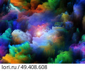 Tragedy of Color series. Composition of pure color forms with metaphorical relationship to art, passion, spirituality and inner world. Стоковое фото, агентство Ingram Publishing / Фотобанк Лори