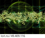 Molecular Dreams series. Artistic abstraction composed of conceptual atoms, molecules and fractal elements on the subject of biology, chemistry, technology, science and education. Стоковое фото, агентство Ingram Publishing / Фотобанк Лори