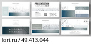 Business templates in HD format for presentation slides. Easy editable abstract vector layouts in flat design. DNA and neurons molecule structure. Medicine, science, technology concept. Scalable graphic.. Business templates in HD format for presentation slides. Abstract vector layouts in flat design. DNA and neurons molecule structure. Medicine, science, technology concept. Scalable graphic. Стоковая иллюстрация, агентство Ingram Publishing / Фотобанк Лори