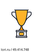 Infographic element, golden prize cup for champion that won in competition represented on vector illustration isolated on white background. Infographic of Golden Prize Vector Illustration. Стоковая иллюстрация, агентство Ingram Publishing / Фотобанк Лори