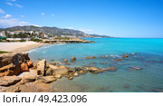 Playa del Moro beach in Alcossebre also Alcoceber in Castellon of Spain. Стоковое фото, агентство Ingram Publishing / Фотобанк Лори