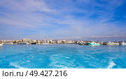 Santa Pola port and skyline in Alicante of Spain. Стоковое фото, агентство Ingram Publishing / Фотобанк Лори