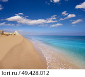 Arenals del Sol Beach in Elche Elx of Alicante in Costa Blanca at Spain. Стоковое фото, агентство Ingram Publishing / Фотобанк Лори