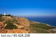 Faro de Santa Pola lighthouse in Alicante at Costa blanca of Spain. Стоковое фото, агентство Ingram Publishing / Фотобанк Лори