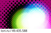 Wide format abstract background, trendy halftone effect. Stipple effect. Retro composition rhythmic bright dotted tiles. Full HD 4K colorful wallpaper. Pace for text. Vector EPS10 with transparency. Wide format abstract background, vector. Стоковая иллюстрация, агентство Ingram Publishing / Фотобанк Лори