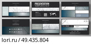 Business templates in HD format for presentation slides. Easy editable abstract vector layouts in flat design. DNA and neurons molecule structure. Medicine, science, technology concept. Scalable graphic.. Business templates in HD format for presentation slides. Abstract vector layouts in flat design. DNA and neurons molecule structure. Medicine, science, technology concept. Scalable graphic. Стоковая иллюстрация, агентство Ingram Publishing / Фотобанк Лори